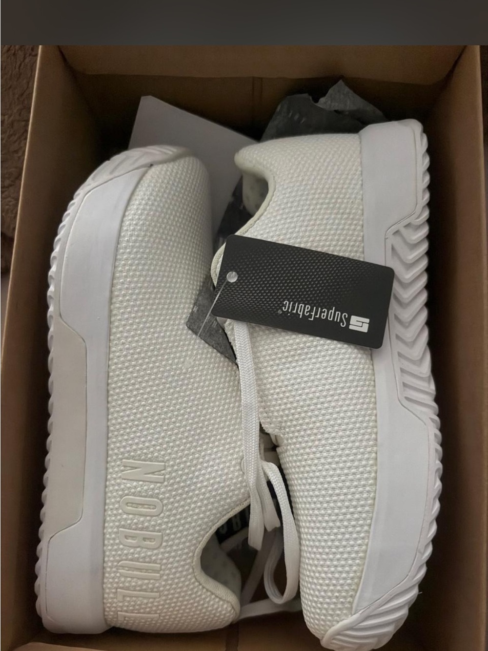 NOBULL White Knit Athletic Shoes